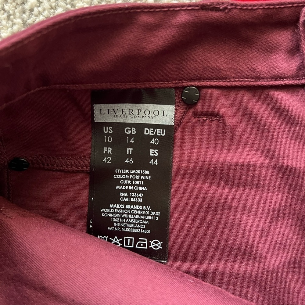 Liverpool Port Wine Slim Fit Stretchy Jeans - Picture 6 of 6